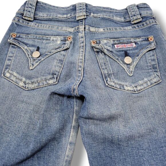 Hudson Jeans Size 26 W27" x L16" Capri Jeans Capris Distressed Blue Denim Pants - Picture 5 of 8